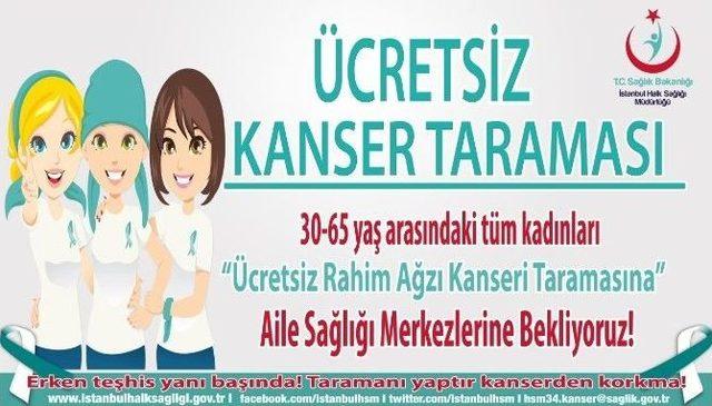 172 Bin Kadına Ücretsiz Kanser Taraması