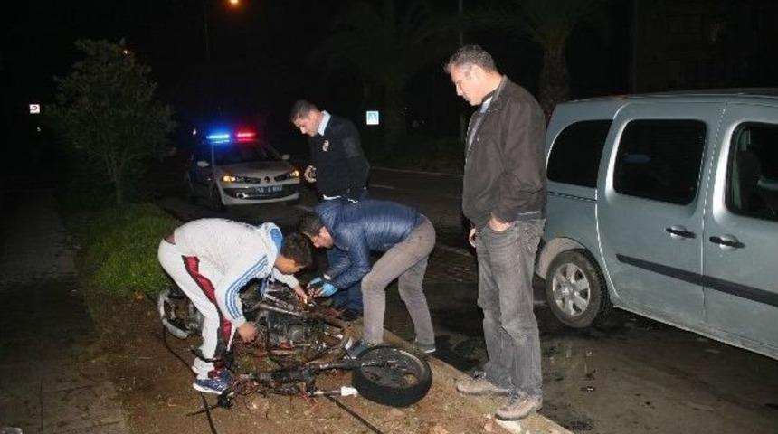 &Ccedil;alıntı Motosiklet Cayır Cayır Yandı