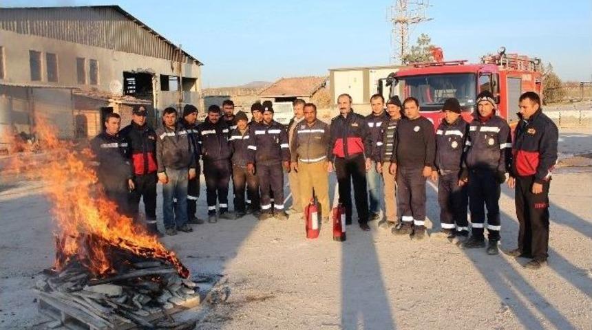 Belediye Personeline Yangın Eğitimi