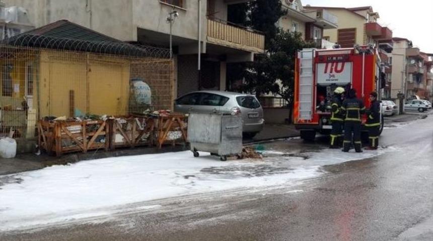 &Ccedil;&ouml;p Konteynerinde Kimyasal Madde Alarmı