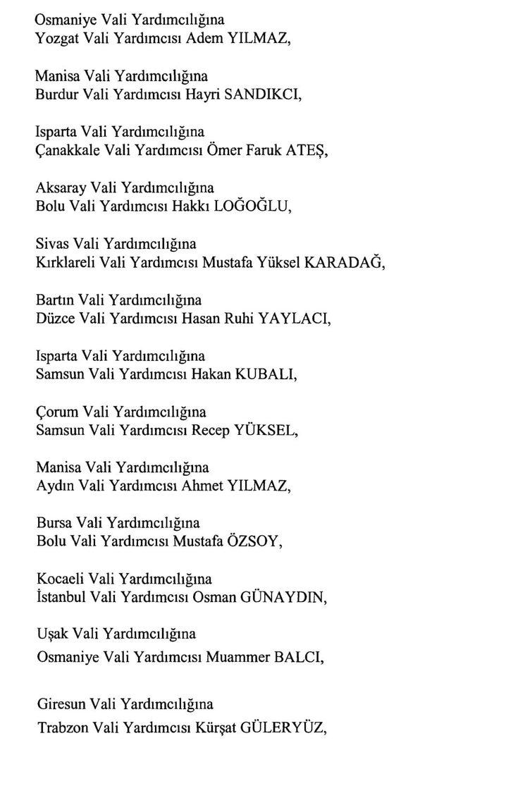 Resmi Gazete'de yayımlandı! İşte görev yerleri değişen mülki amirlerin listesi! Kim hangi göreve atandı? G4