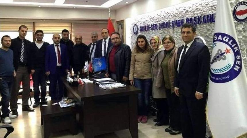 Gen&ccedil; Memur Ve Sağlık&ccedil;ılardan Aydın Sağlık-sen&rsquo;e Ziyaret