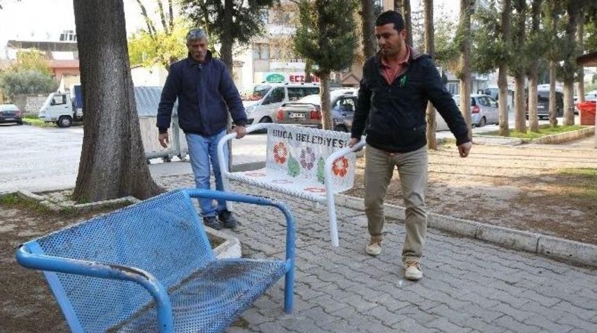 Buca&rsquo;nın Banklarına Bakım