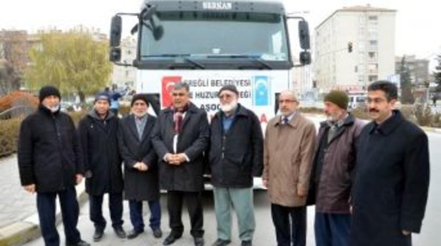 Ereğli&rsquo;den Bayır-bucak T&uuml;rkmenleri&rsquo;ne Yardım