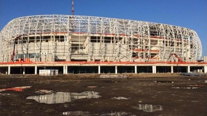 Samsun&rsquo;un Yeni Stadının Y&uuml;zde 70.24&rsquo;&uuml; Tamam