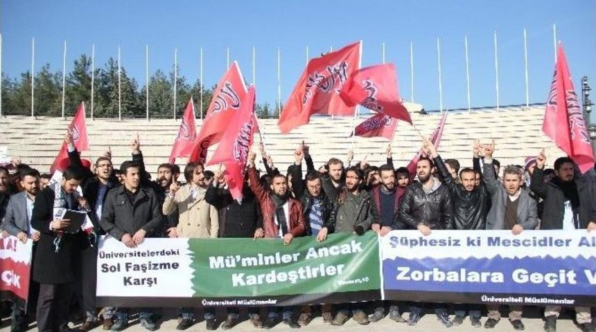Odt&uuml;&rsquo;deki &rsquo;namaz&rsquo; Saldırısına Bursalı &Ouml;ğrencilerden Tepki