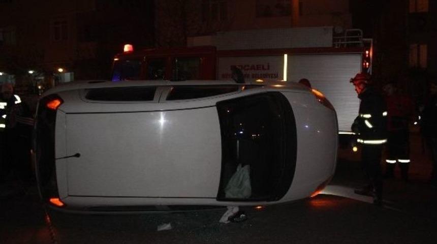 A&ccedil;ık Bırakılan Mazgala Takılan Ara&ccedil; Takla Attı: 2 Yaralı