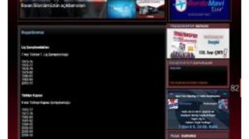 Trabzonspor 7. Şampiyonluğunu Resmi Sitesine Ekledi