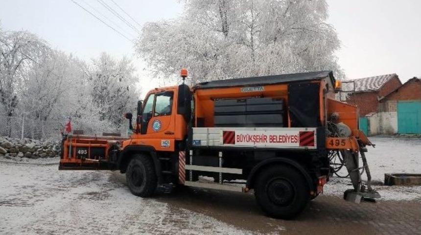 B&uuml;y&uuml;kşehir Ekipleri Kar Teyakkuzunda
