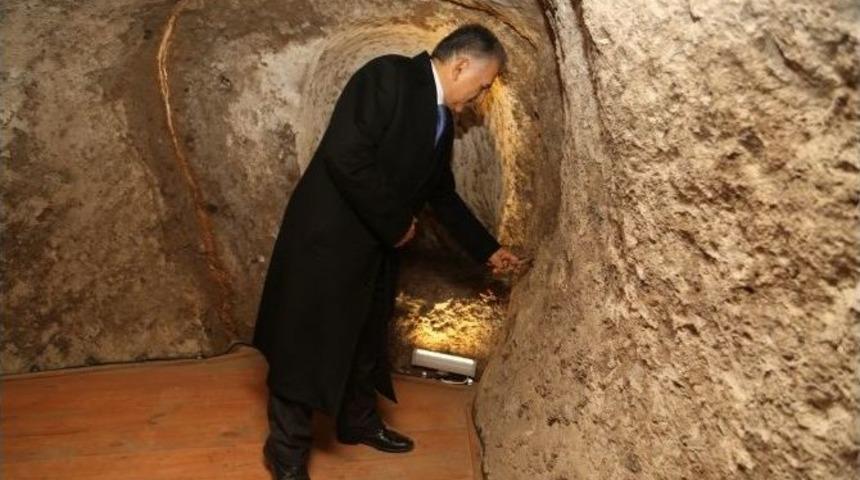 Başkan B&uuml;y&uuml;kkılı&ccedil; Restorasyonu Tamamlanan Germir Bezirhanelerinde