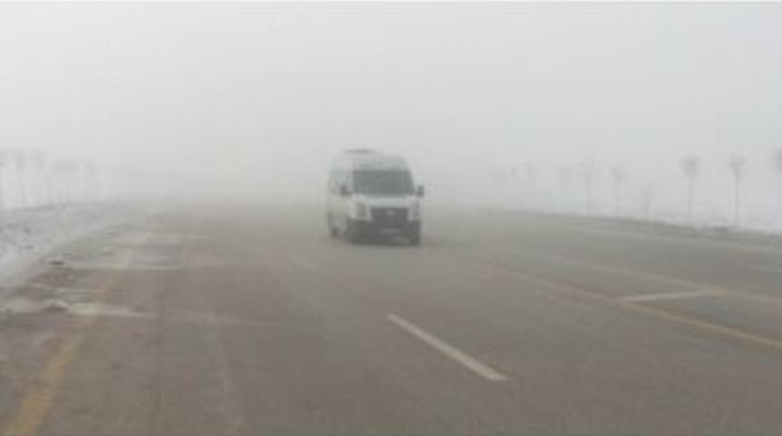 Van&rsquo;da Yoğun Sis Y&uuml;ksek Kesimlerde Hayatı Olumsuz Etkiledi