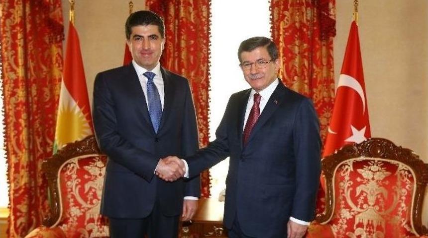 Davutoğlu Barzani İle G&ouml;r&uuml;şt&uuml;