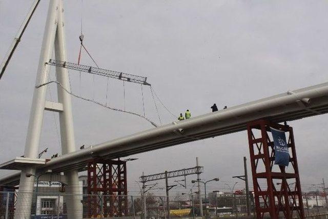 Yeni Valilik Köprüsü’nde Halatlar Çekilmeye Başladı