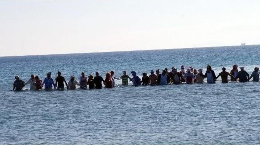 Bu Defa Keyif İ&ccedil;in Değil Hayvanlar İ&ccedil;in Denize Girdiler