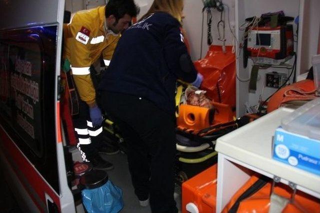 Otomobil Elektrik Direğine &Ccedil;arptı: 4 Yaralı 1