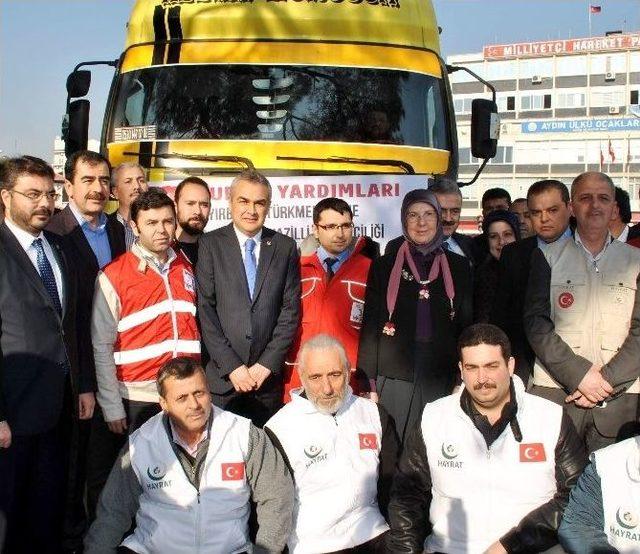 Bakan Ramazanoğlu, Türkmenlere Gönderilen Tır’ları Yolcu Etti