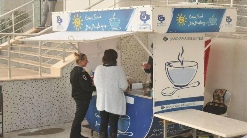 Bandırma Belediyesinden &Ouml;ğrencilere &Ccedil;orba İkramı