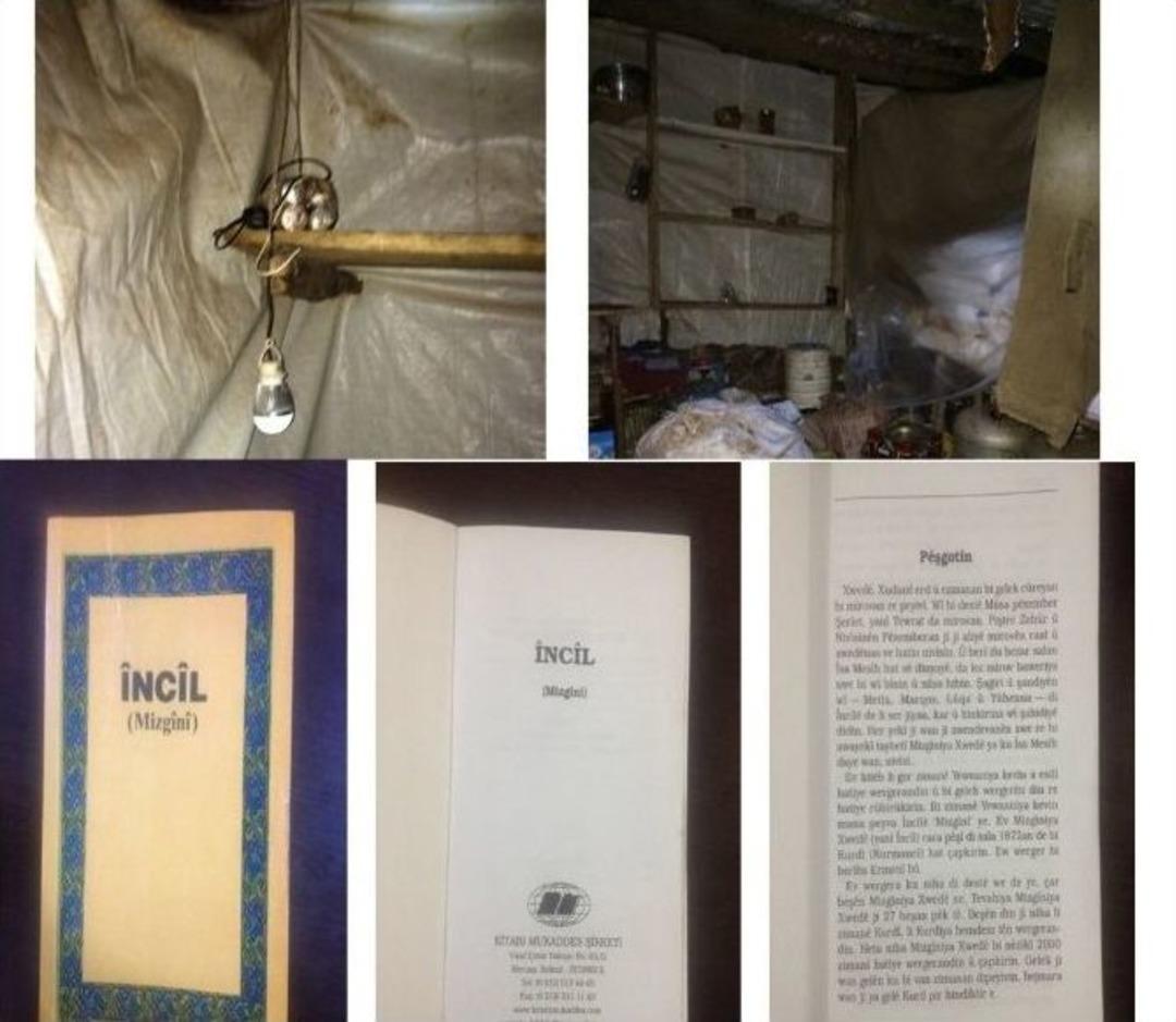 Ter&ouml;r &Ouml;rg&uuml;t&uuml;n&uuml;n Sığınağında K&uuml;rt&ccedil;e İncil &Ccedil;ıktı