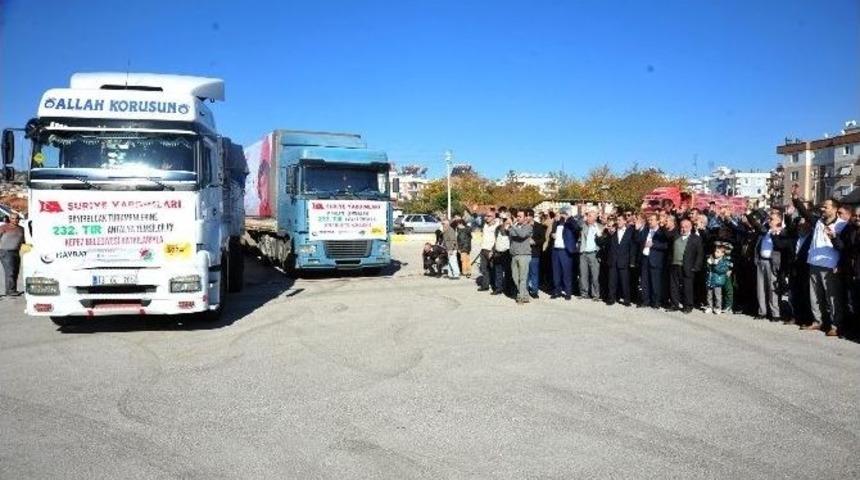 Kepez&rsquo;den Bayır- Bucak&rsquo;a 6 Tır Yardım