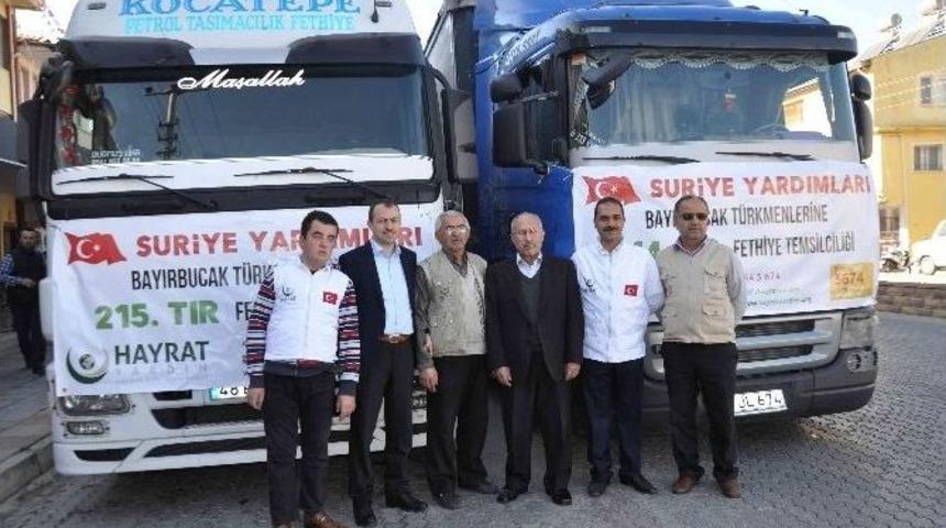 Fethiye&rsquo;den Bayırbucak T&uuml;rkmenlerine 2 Tır Yardım Gitti