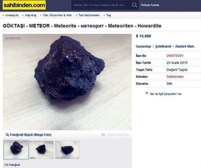 (özel Haber) Sahibinden Satılık Göktaşı 2