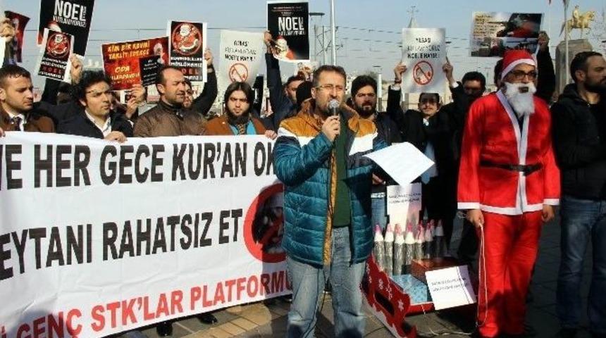 Gen&ccedil; Stk Platformu&rsquo;ndan Noel Babalı &rsquo;noele Hayır&rsquo; Protestosu