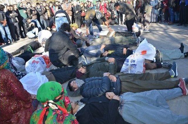 Kahta’da, Roboski Olayı Kahta İlçesinde Protesto Edildi