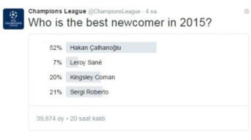 Milli Yıldız, Yılın En İyi &Ccedil;ıkış Yapan Futbolcusu Adayları Arasında