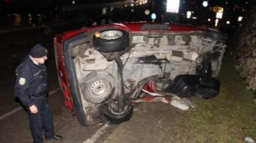 Dolmuş Devrildi: 1 Yaralı