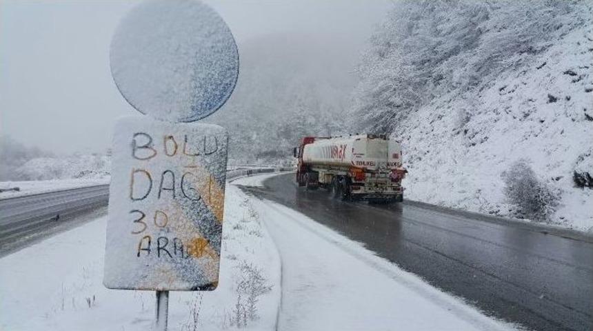 Bolu Dağı&rsquo;nda Kar Başladı
