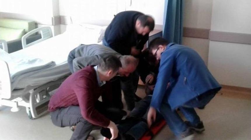 Orhaneli Devlet Hastanesi&rsquo;nde Nefes Kesen Yangın Tatbikatı