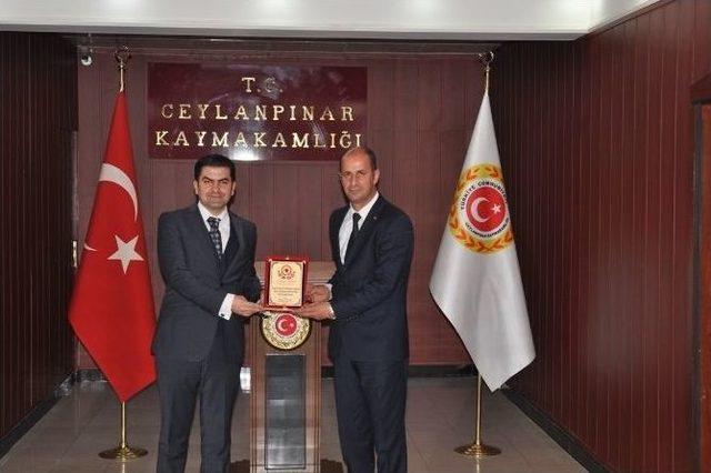 Şehit Aileleri Derneği Ceylanpınar Kaymakamını Ziyaret Etti