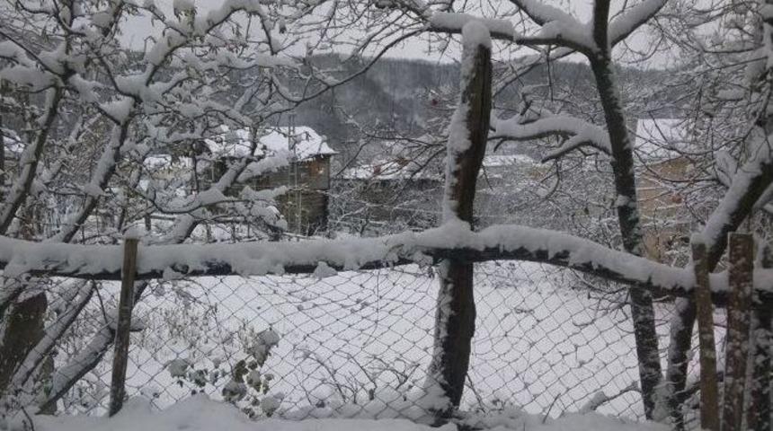 Kar Yağışı Cide&rsquo;de Etkisini S&uuml;rd&uuml;r&uuml;yor