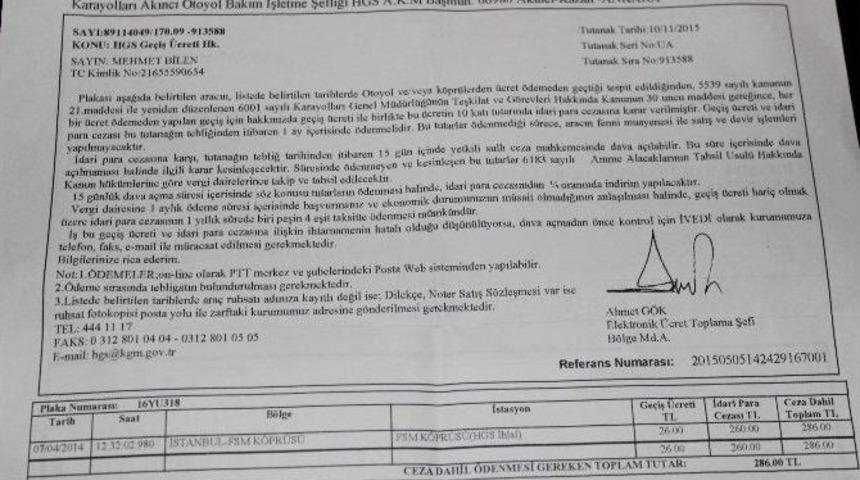 (özel Haber) 22 Yıl Önce Traktörü Çalınan Müteahhide Köprüden Kaçak Geçiş Cezası Kesildi