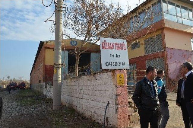 Türkoğlu’da Tekstil Fabrikasında Yangın