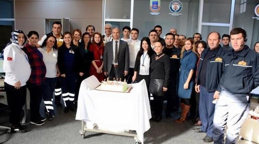 112 &Ccedil;ağrı Merkezi&rsquo;nde İlk Yeni Yıl Pastası