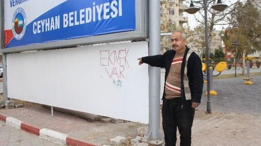 Ceyhan&rsquo;da Kafa Yaran Tabelaya T&uuml;rk İşi &Ccedil;&ouml;z&uuml;m