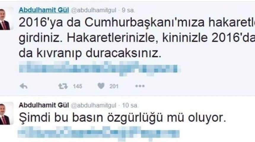Abd&uuml;lhamit G&uuml;l&rsquo;den Medyaya Sert Eleştiri