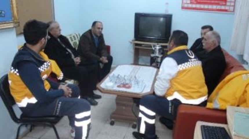 Başkan &Ouml;zaltun&rsquo;dan 112 &Ccedil;alışanlarına Ziyaret