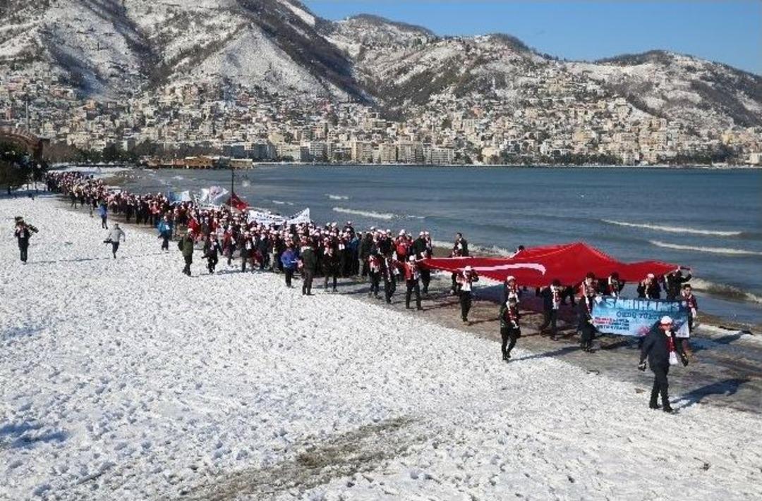 Ordu&rsquo;da Sarıkamış Şehitleri İ&ccedil;in Y&uuml;r&uuml;y&uuml;ş Ve Anma T&ouml;reni D&uuml;zenlendi