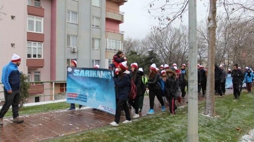 Tekirdağlılar Kar Yağışı Altında Sarıkamış Şehitlerini Andı