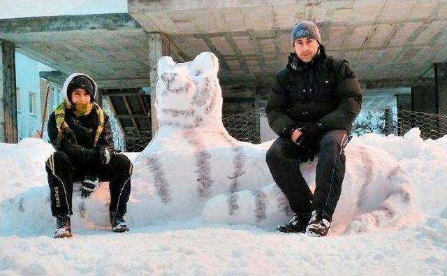 Bartın’da Kardan Kaplan Büyük İlgi Gördü