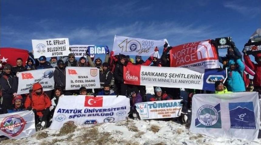 Muşlu Dağcılar Sarıkamış Şehitlerini Andı