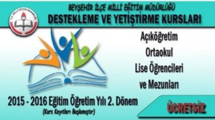 Beyşehir’de Destekleme Ve Yetiştirme Kursları