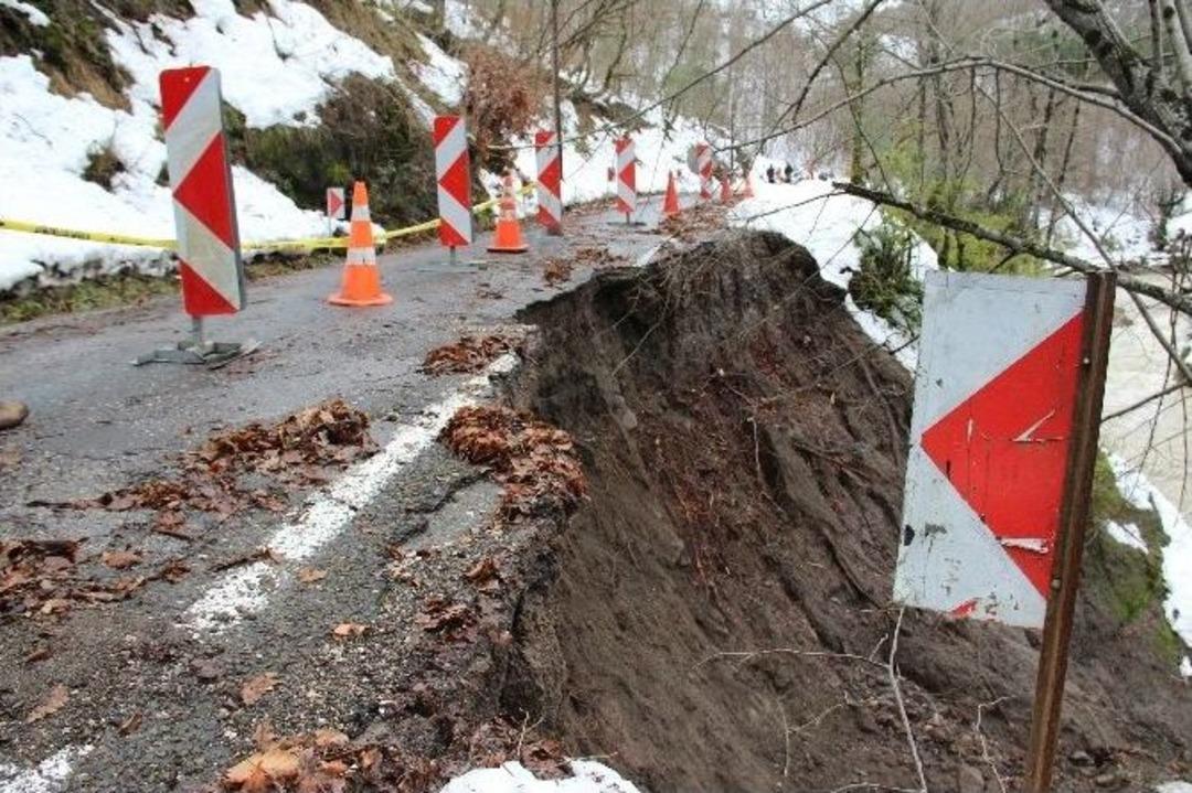Zonguldak&rsquo;ta İki İl&ccedil;eyi Birbirine Bağlayan Yolda G&ouml;&ccedil;&uuml;k
