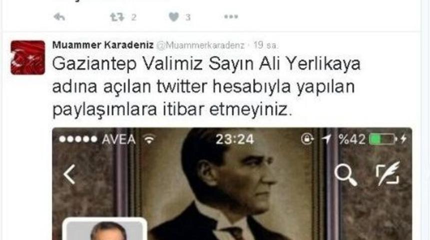 Valilikten Sahte Twitter Uyarısı