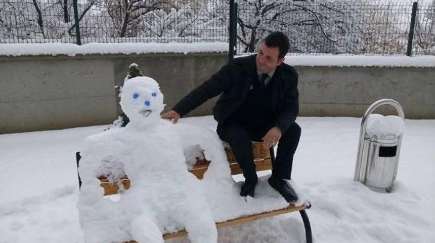 Erzincan’da Kardan Adam Manzaraları