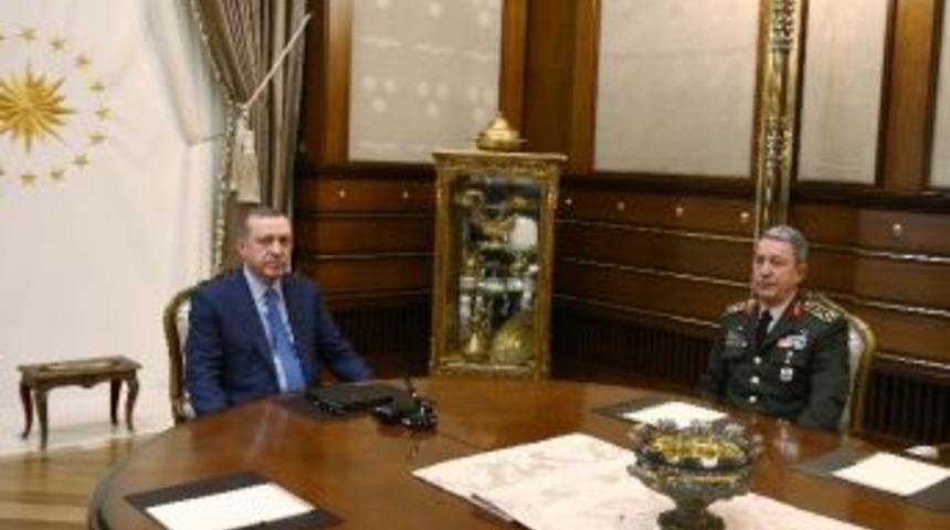 Cumhurbaşkanı Erdoğan, Genelkurmay Başkanı Orgeneral Akar&rsquo;ı Kabul Etti