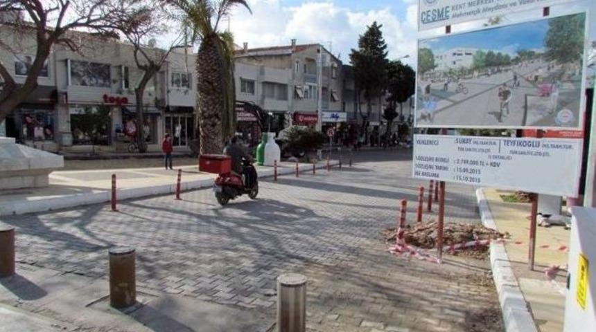 &Ccedil;eşme&rsquo;de Yayalaştırma Projesi Hız Kazandı