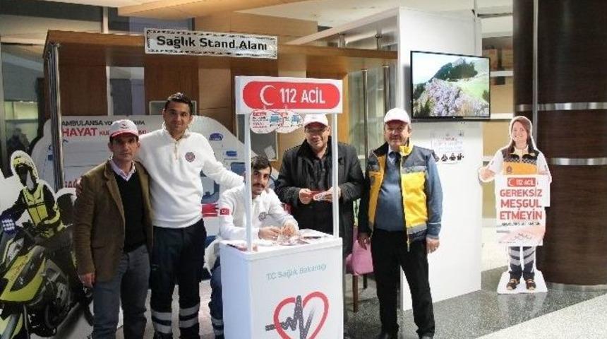 112 Acil Sağlık Ekipleri Hastanede Stant A&ccedil;tı